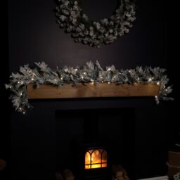 Samuel Alexander 1.8m Snowy Christmas Garland with Pinecones 96 Tips & 50 Warm White LED Lights - thumbnail 2