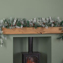 Samuel Alexander 1.8m Snowy Christmas Garland with Pinecones 96 Tips & 50 Warm White LED Lights - thumbnail 7