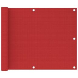 Berkfield Home Balcony Screen Red 75x600 cm HDPE - thumbnail 1