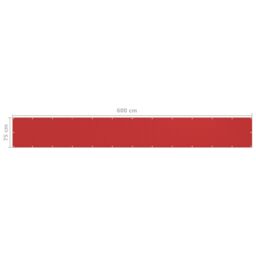 Berkfield Home Balcony Screen Red 75x600 cm HDPE - thumbnail 5