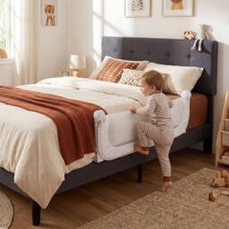 CASART Foldable Toddler Bed Rail 120 cm Long Adjustable Baby Bed Rail Guard in White - thumbnail 5