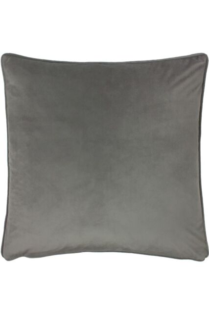Evans Lichfield Opulence Soft Velvet Piped Cushion in Silver - Size: 55 cm x 55 cm - image 1