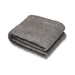 Ribbon Teddy Fleece Throw in Grey - thumbnail 1