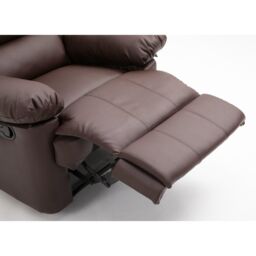 LUXURY LIFE Loxley Leather Recliner Armchair in Brown - thumbnail 6