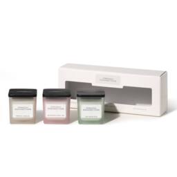French Connection Square Glass Candle Trio Gift Set Vanilla, Raspberry Tea & Vetiver Oud - thumbnail 3