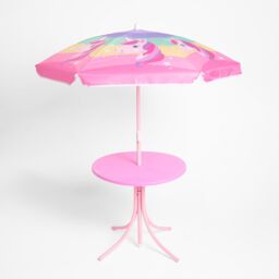 OHS Unicorn Bistro Set Table Chair Seat Garden Patio Outdoor Parasol Play Folding in Pink - thumbnail 8