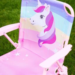 OHS Unicorn Bistro Set Table Chair Seat Garden Patio Outdoor Parasol Play Folding in Pink - thumbnail 5