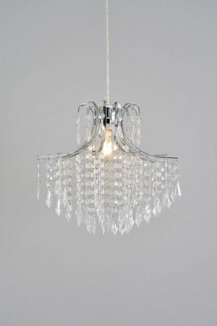 BHS Lighting Glow Droplet Easy Fit Light Shade in Silver - image 1