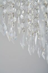 BHS Lighting Glow Droplet Easy Fit Light Shade in Silver - thumbnail 3