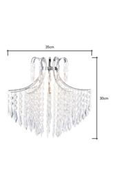 BHS Lighting Glow Droplet Easy Fit Light Shade in Silver - thumbnail 5