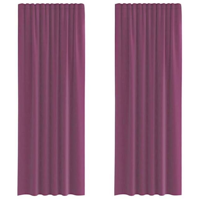 Berkfield Home Voile Curtains with Rod Pockets 2 pcs Purple - image 1