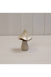 KDMD Small Beige Mottle Ceramic Mushroom Decoration - thumbnail 2