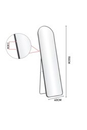 Living and Home 40x150cm Black Arched Metal Full Length Mirror with Floor Stand & Wall Mount - Size: 40x150 cm - thumbnail 4