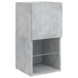 Berkfield Home TV Cabinets with LED Lights 2 pcs Concrete Grey 30.5x30x60 cm - thumbnail 7