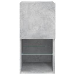 Berkfield Home TV Cabinets with LED Lights 2 pcs Concrete Grey 30.5x30x60 cm - thumbnail 9