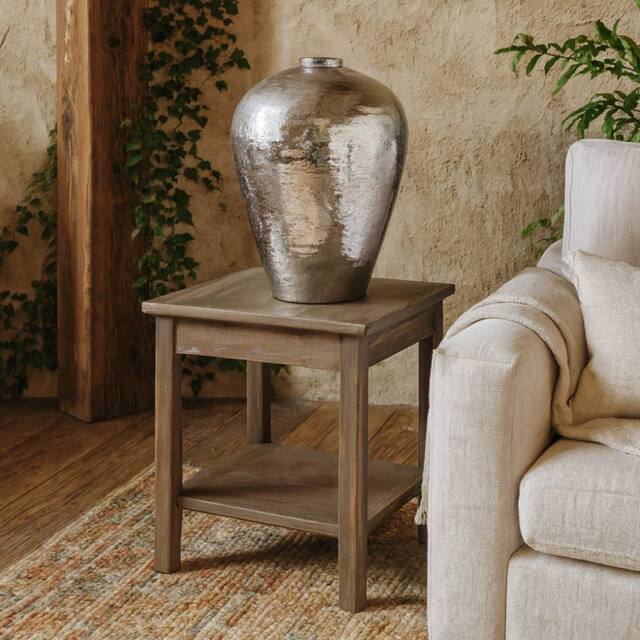 Wyld Haus Large Hammered Silver Ceramic Vase - image 1