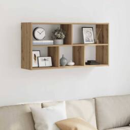 Berkfield Home Wall Shelf Artisian Oak 100x25x50 cm Engineered Wood in Brown - Size: 100 x 25 x 50 cm - thumbnail 3