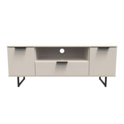 Ready Assembled 2 U Fuji 2 Door 1 Drawer Wide TV Unit (Ready Assembled) in Stone - thumbnail 2