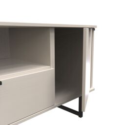 Ready Assembled 2 U Fuji 2 Door 1 Drawer Wide TV Unit (Ready Assembled) in Stone - thumbnail 7