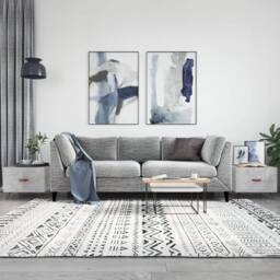 Berkfield Home Decorative Coffee Tables 2 pcs Concrete Grey 50x50x40 cm Engineer - Size: 50 x 50 x 40 cm - thumbnail 2