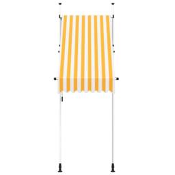 Berkfield Home Manual Retractable Awning 100 cm Orange & White Stripes - thumbnail 1