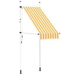 Berkfield Home Manual Retractable Awning 100 cm Orange & White Stripes - thumbnail 3