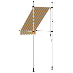 Berkfield Home Manual Retractable Awning 100 cm Orange & White Stripes - thumbnail 5