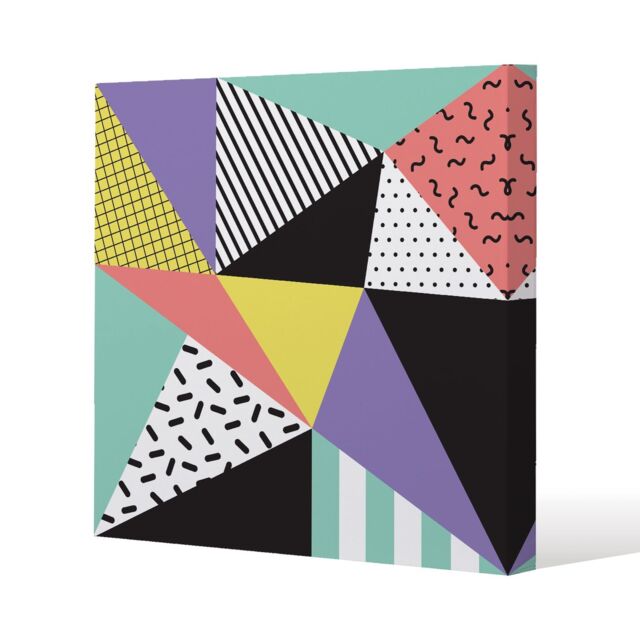 Benjamin Tate Design Retro Themed Geometrics (Canvas Print) / 46 x 46 x 4cm in Natural - Size: 46 x 46 x 4 cm - image 1