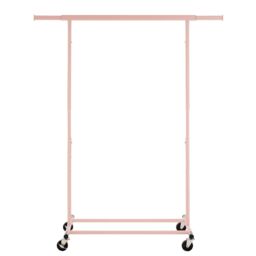 House of Home Heavy Duty Pink Clothes Rail Adjustable Width Height - thumbnail 2