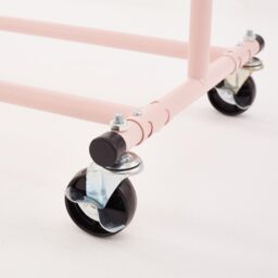 House of Home Heavy Duty Pink Clothes Rail Adjustable Width Height - thumbnail 4