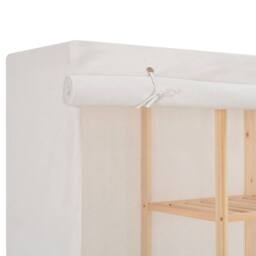 Berkfield Home Wardrobe White 173x40x170 cm Fabric - Size: 173 x 40 x 170 cm - thumbnail 5