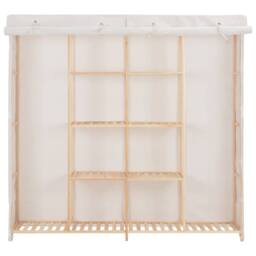 Berkfield Home Wardrobe White 173x40x170 cm Fabric - Size: 173 x 40 x 170 cm - thumbnail 3