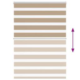 Berkfield Home Elegant Zebra Blind Sand Brown 110x100 cm Fabric Width 105.9 cm P in Tan - thumbnail 5