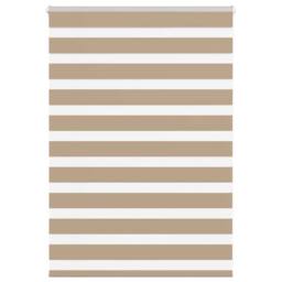 Berkfield Home Elegant Zebra Blind Sand Brown 110x100 cm Fabric Width 105.9 cm P in Tan - thumbnail 2