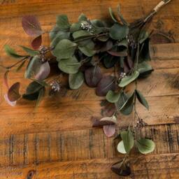 Wyld Haus Set of 3 Variegated Eucalyptus Artificial Bouquets Burgundy - thumbnail 2