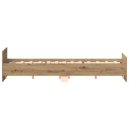 Berkfield Home Bed Frame without Mattress Artisan Oak 150x200cm Engineered Wood in Brown - Size: 150x200 cm - thumbnail 6