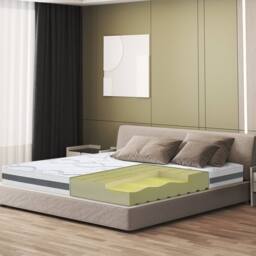 The White Stone Medium-Firmness Orthopedic Mattress, 20 cm - 85 x 195 cm in White - Size: EU Single - thumbnail 9