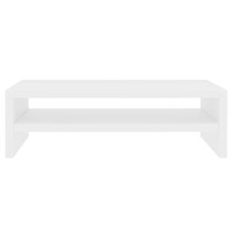 Berkfield Home Monitor Stand White 42x24x13 cm Engineered Wood - Size: 42 x 24 x 13 cm - thumbnail 4