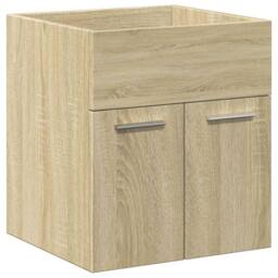 Berkfield Home 2 Piece Bathroom Furniture Set Sonoma Oak Engineered Wood in Light Brown - thumbnail 4