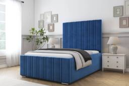 "Comfort Beds Lorenzo Plush Bed Frame With Mattress-50"" Upholstered in Navy - Size: Single" - thumbnail 1