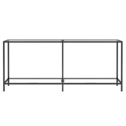 Berkfield Home Console Table Transparent 180x35x75.5 cm Tempered Glass in Clear - thumbnail 3