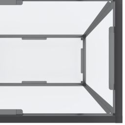 Berkfield Home Console Table Transparent 180x35x75.5 cm Tempered Glass in Clear - thumbnail 6