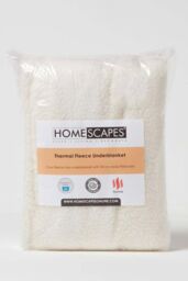 Homescapes Deep Fitted Fleece Underblanket in White - Size: Small Double - thumbnail 6