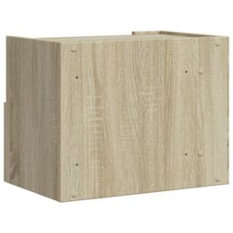 Berkfield Home Wall-mounted Bedside Cabinet Sonoma Oak 45x30x35 cm in Brown - Size: 45 x 30 x 35 cm - thumbnail 6
