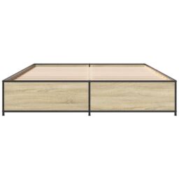 Berkfield Home Bed Frame without Mattress Sonoma Oak 120x190 cm Small Double in Brown - thumbnail 4