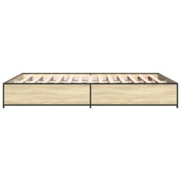 Berkfield Home Bed Frame without Mattress Sonoma Oak 120x190 cm Small Double in Brown - thumbnail 5