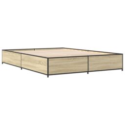 Berkfield Home Bed Frame without Mattress Sonoma Oak 120x190 cm Small Double in Brown - thumbnail 6