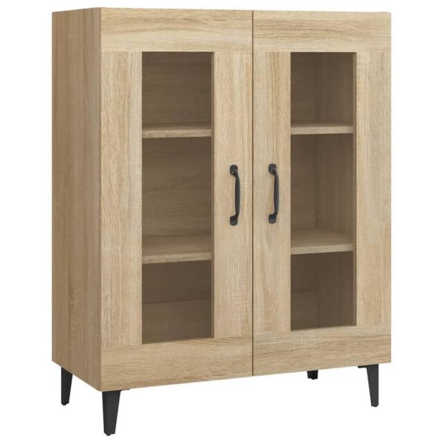Berkfield Home Sideboard Sonoma Oak 69.5x34x90 cm Engineered Wood in Light Tan - image 1