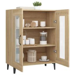 Berkfield Home Sideboard Sonoma Oak 69.5x34x90 cm Engineered Wood in Light Tan - thumbnail 5
