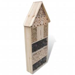 Berkfield Home Insect Hotel XXL 45.5 x 15 x 99 cm in Brown - thumbnail 3
